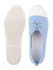 FUEL Sophia-02 Stylish & Breathable Slip On Shoe for Girls (Sky-Blue)