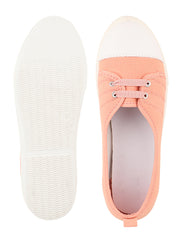 FUEL Sophia-02 Stylish & Breathable Slip On Shoe for Girls (Peach)