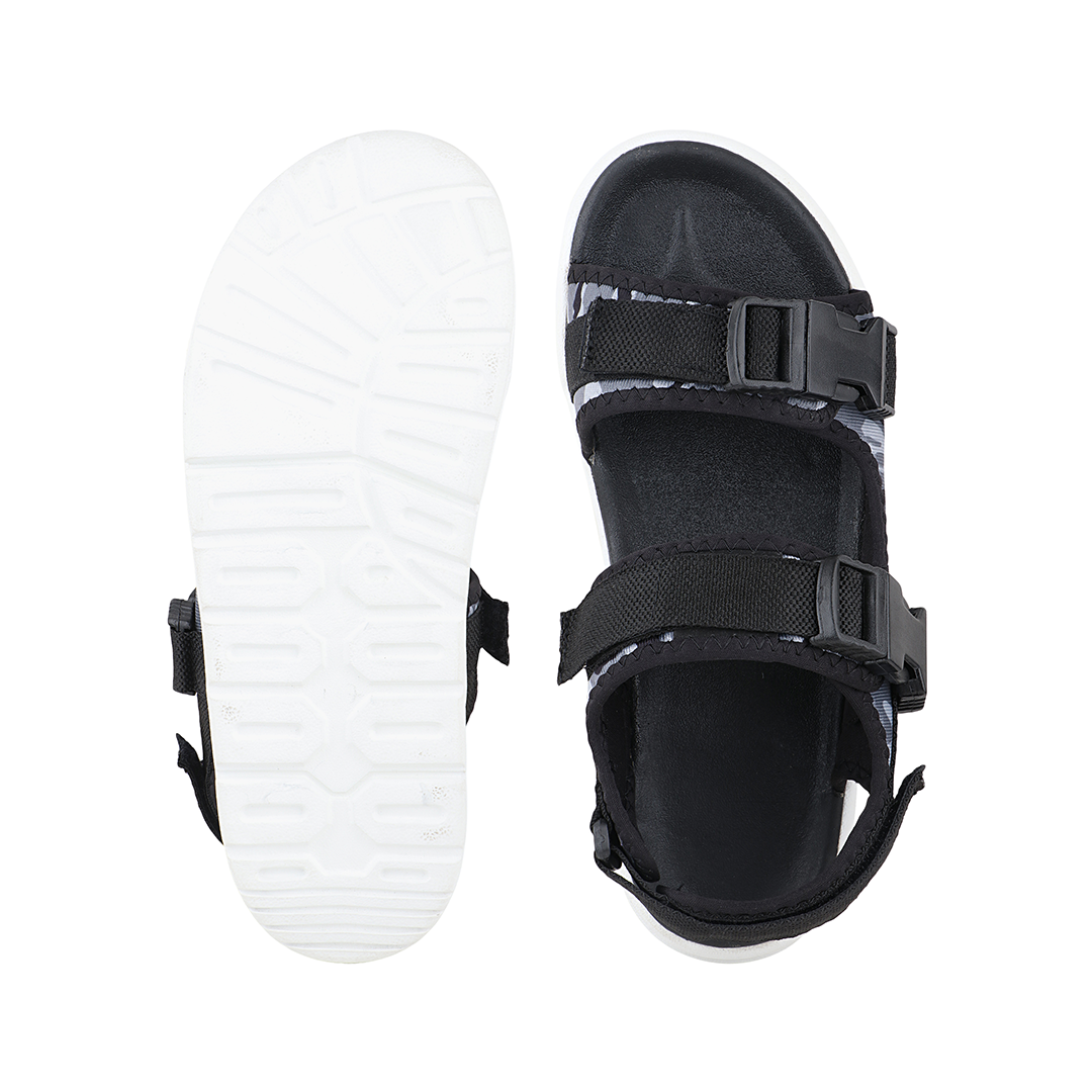 FUEL Phlox-02 Sandals For Men's (Black-Grey)