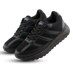 FUEL Frenzy Lightweight & Durable with Stylish Corduroy Cushioned Comfort Durable PVC Sole for Men's (Black)