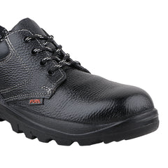 FUEL Squad DD PU Single Density Sole Industrial Safety Shoes for Men Industrial with 200J Steel Toe (Black)