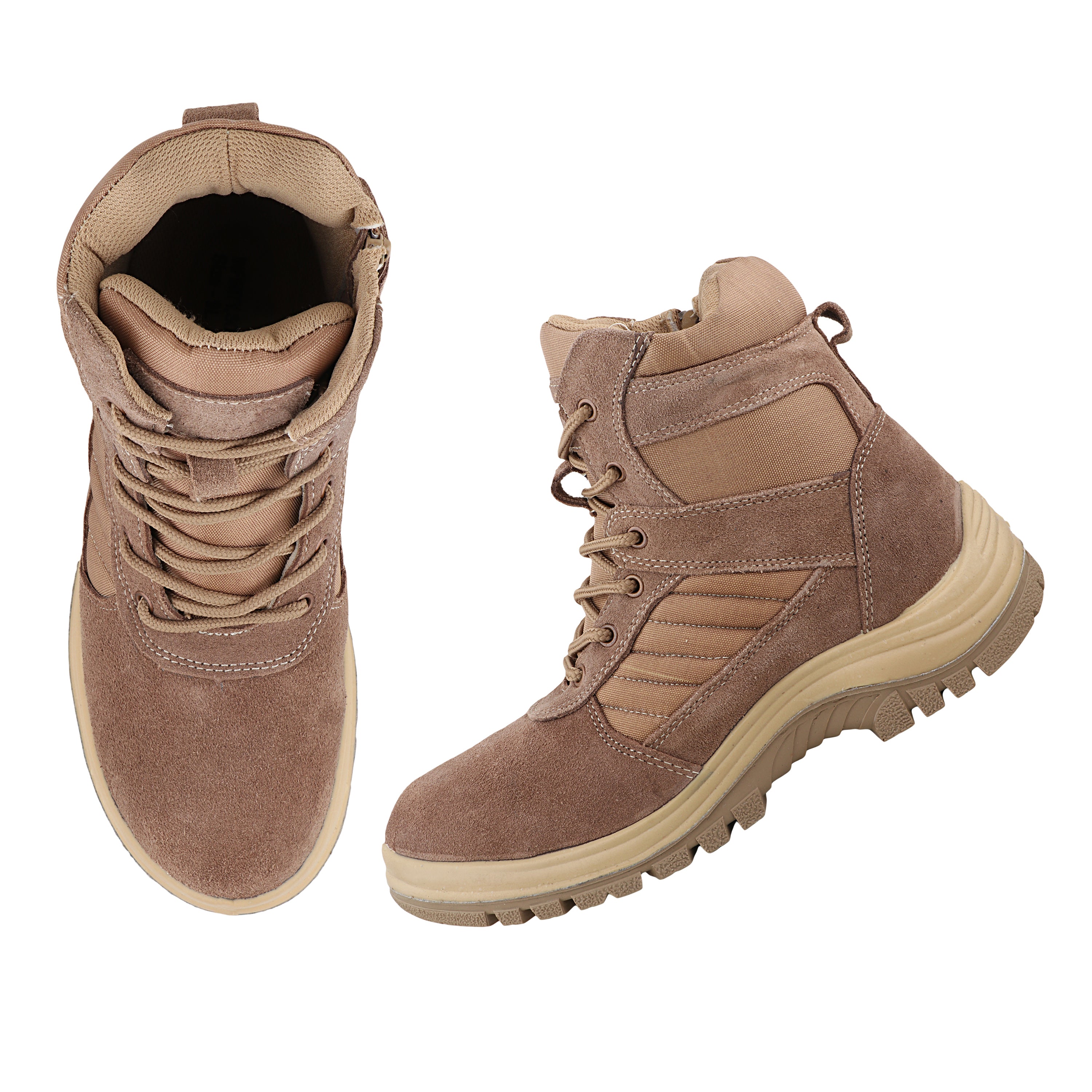 FUEL DMS Trendy Synthetic Leather Lightweight Comfortable Outdoor Casual Shoes Lace-Up High Ankle Boots