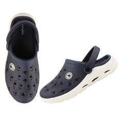 FUEL XO-Rova Clogs for Men – Lightweight & Comfortable EVA Clogs with Cushioned Footbed, Slip-On Design and Durable Sole for Everyday Wear, (Navy)
