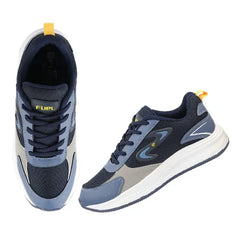 FUEL XO-Blaze Shoes for Men – Stylish & Lightweight Lycra Upper Shoes with Comfortable EVA Insole and Durable Sole for Everyday Casual Wear, (Blue, Purple)