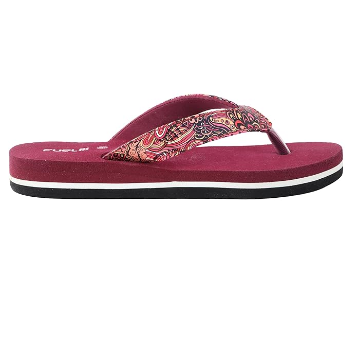 Fuel Comfortable Bela Slippers for Women's (MAROON)