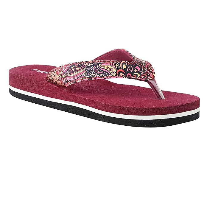Fuel Comfortable Bela Slippers for Women's (MAROON)