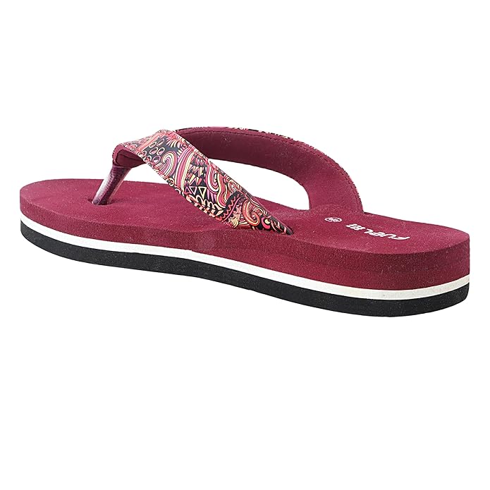 Fuel Comfortable Bela Slippers for Women's (MAROON)