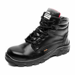 FUEL Stallion Ankle Length Steel Toe Light-weight Industrial Safety Shoes for Men (Black)