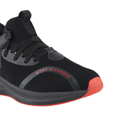 Fuel Wine Sports Shoes For Men (Black-Red)