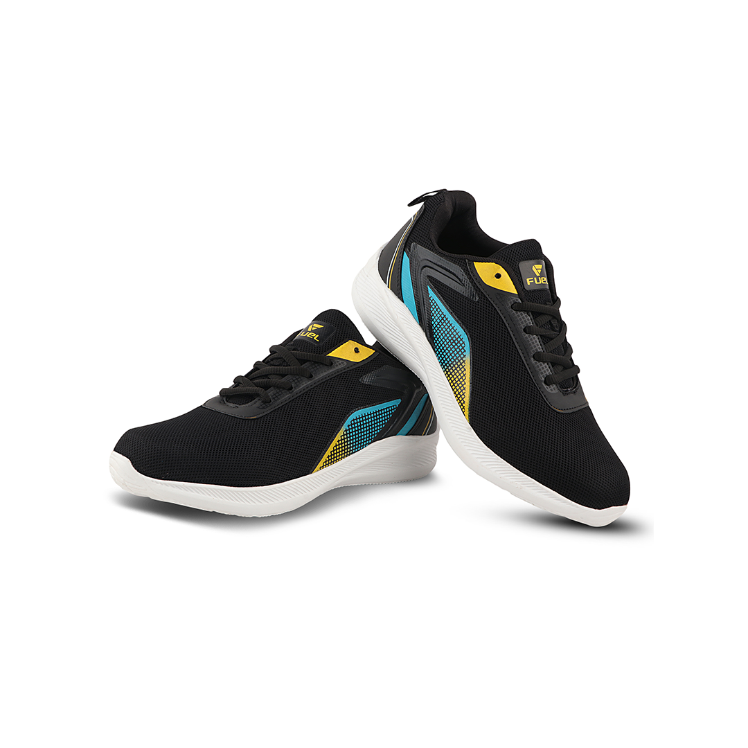 FUEL Rainbow Comfortable and light-weight Sports Shoes For Men (Black)