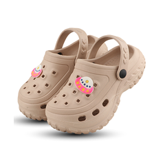 FUEL Poddle Cute & Lightweight EVA Slip-On Clogs for Kids (Beige)