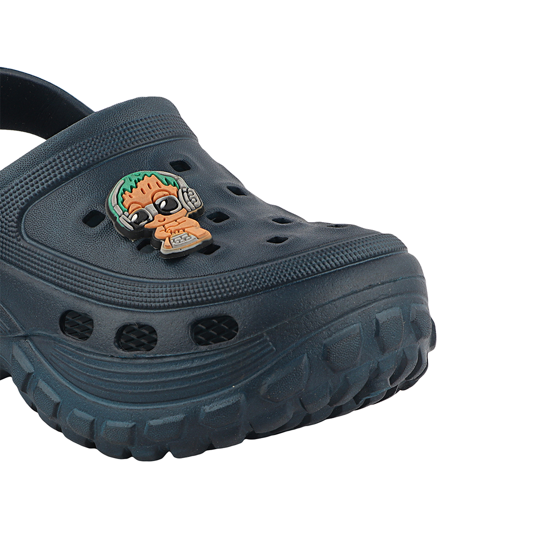 FUEL Poddle Cute & Lightweight EVA Slip-On Clogs for Kids (NAVY)