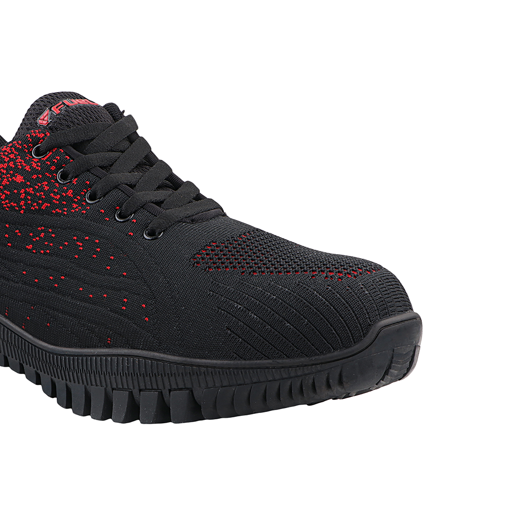 FUEL Trendy Safety Shoes in Strong Knitted Fabric, Metallic toe cap (200 J) Toe with Rubber Sole
