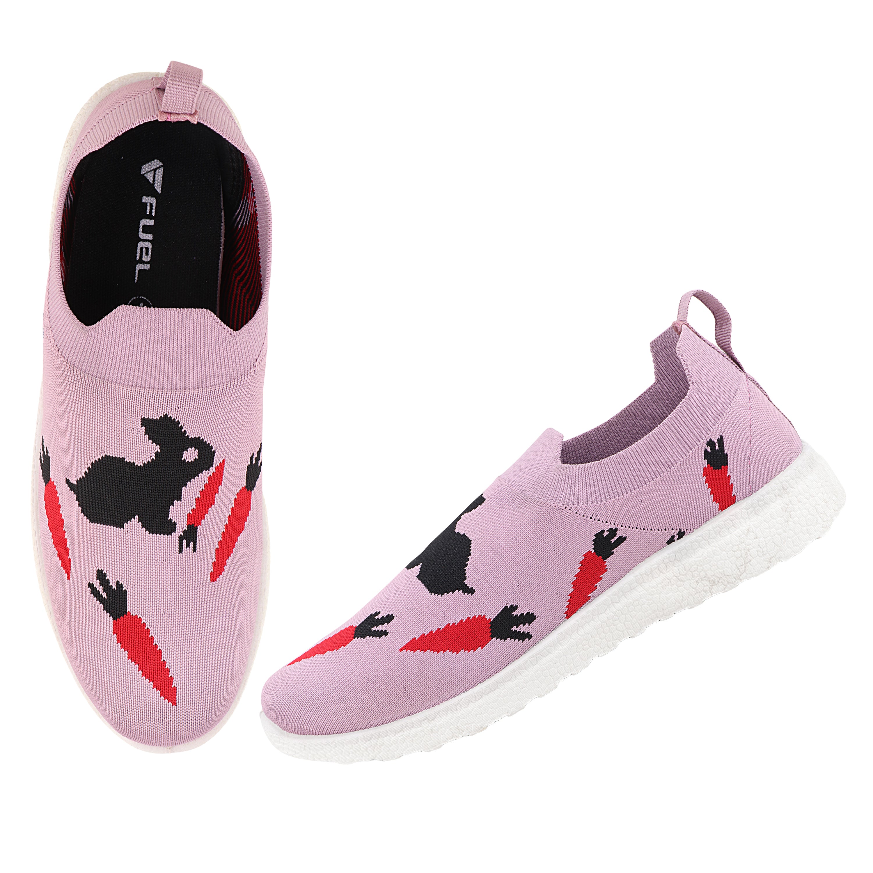 FUEL Wanda-01 Lightweight & Stylish Slip-On Casual Shoes for Women (Pink)