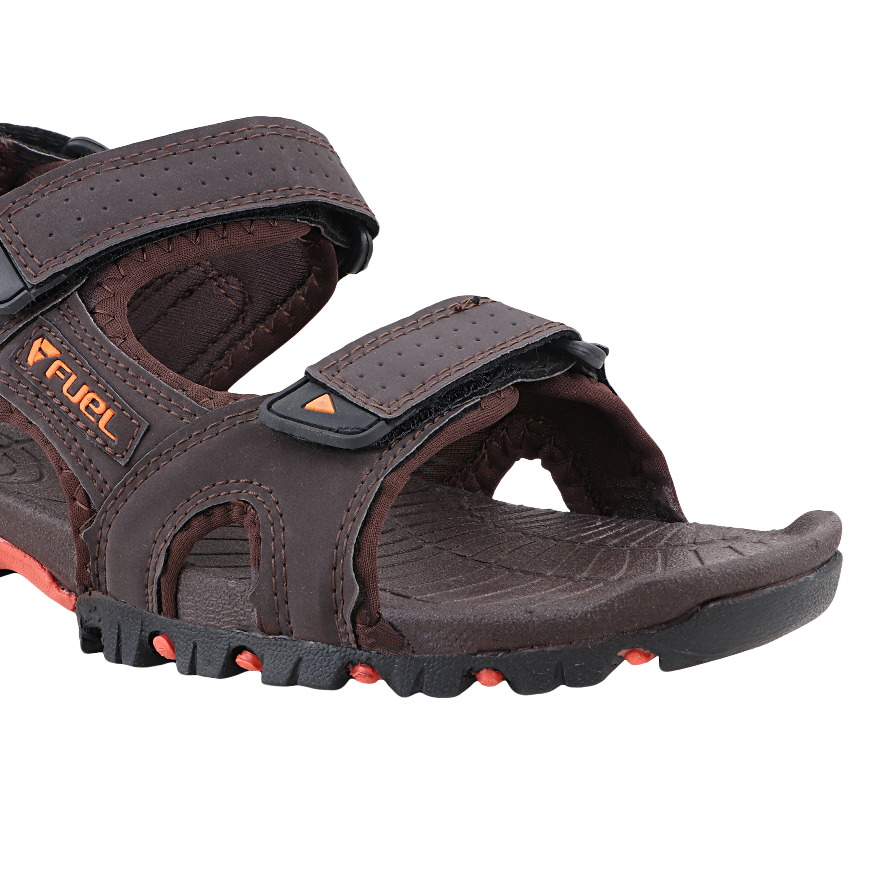 FUEL TimberLand-04 Comfortable Versatile Sporty Casual Sandals for Men (Brown-orange)