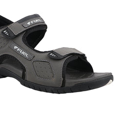 FUEL 2112-07 Tough Grip Sole Adjustable Velcro Sports Sandals (Grey)