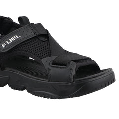 FUEL Gabbro Chunky Sports Sandals for Men (Black)