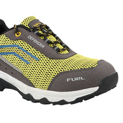 FUEL Defender EVA+Rubber Anti-Slip Sole and Breathable Mesh Upper with Lightweight Composite Toe Lace-Up Industrial Work Safety Shoes for Men's (Black)