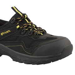 FUEL Futurix Lightweight Composite Toe and Breathable Mesh Upper with EVA+Rubber Anti-Slip Sole Lace-Up Industrial Work Safety Shoes for Men's (Black)