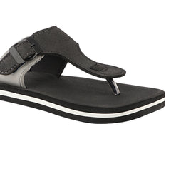 FUEL Walkfit Flexible EVA Sole Slippers with Cushioned Support for Men's (Black)