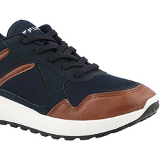 Fuel Neostep-01 Casual Sports Shoes Lightweight Walking & Running Sneakers For Men's (Navy/Tan)