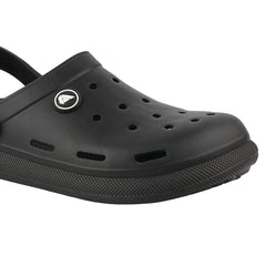 FUEL 1101 Lightweight and Comfortable Slip-On Casual Clogs with Cushioned Footbed Clogs for Men's (Black)