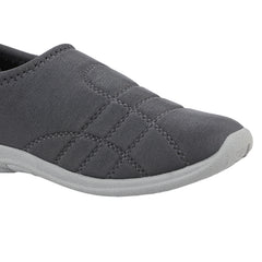 FUEL Comfort-05 Lightweight & Breathable Lycra Upper with Cushioned Footbed Casual Slip-On Shoes for Women's (Grey)