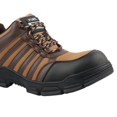 FUEL Reevon-03 Safety Shoes for Men | 200J Non-Metallic Toe Cap | Kevlar Insole | Nitrile Rubber Sole | Micro Fibre Upper | Air Mesh Lining | Industrial & Work Shoes