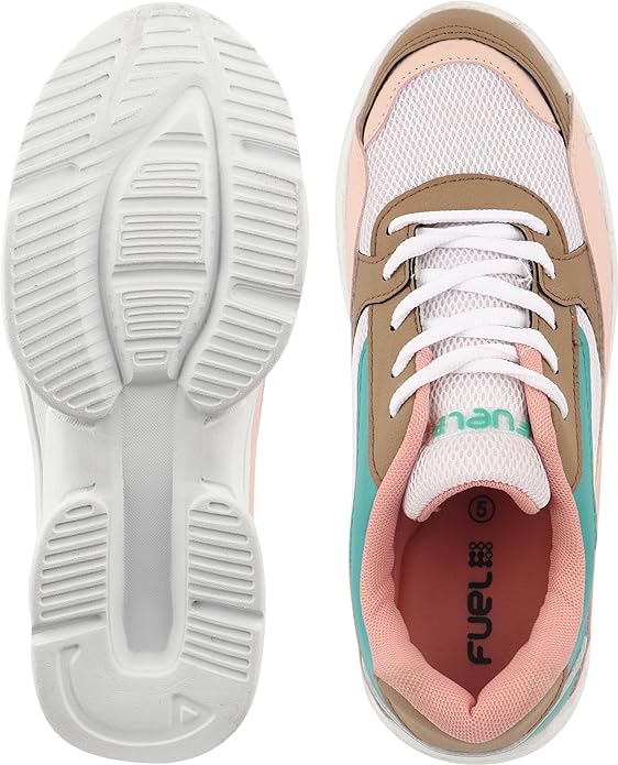 Fuel Katy Sports Shoes For Women's (Peach-White)