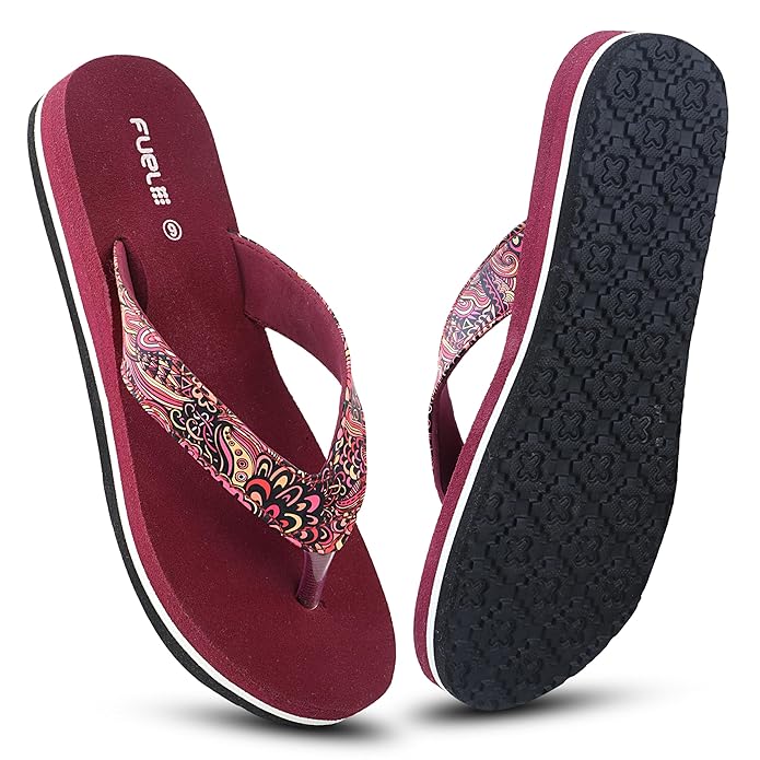 Fuel Comfortable Bela Slippers for Women's (MAROON)