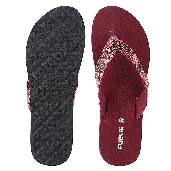 Fuel Comfortable Bela Slippers for Women's (MAROON)