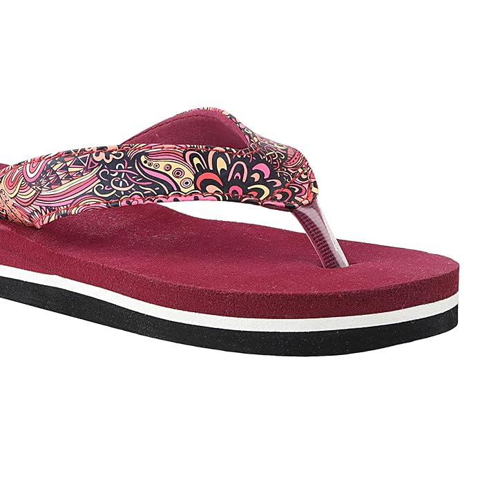 Fuel Comfortable Bela Slippers for Women's (MAROON)