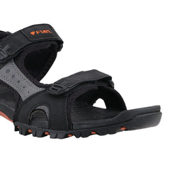 FUEL Timberland-08 Comfortable and Lightweight with Cushioned Footbed Sole Sports Sandals for Men (Black)