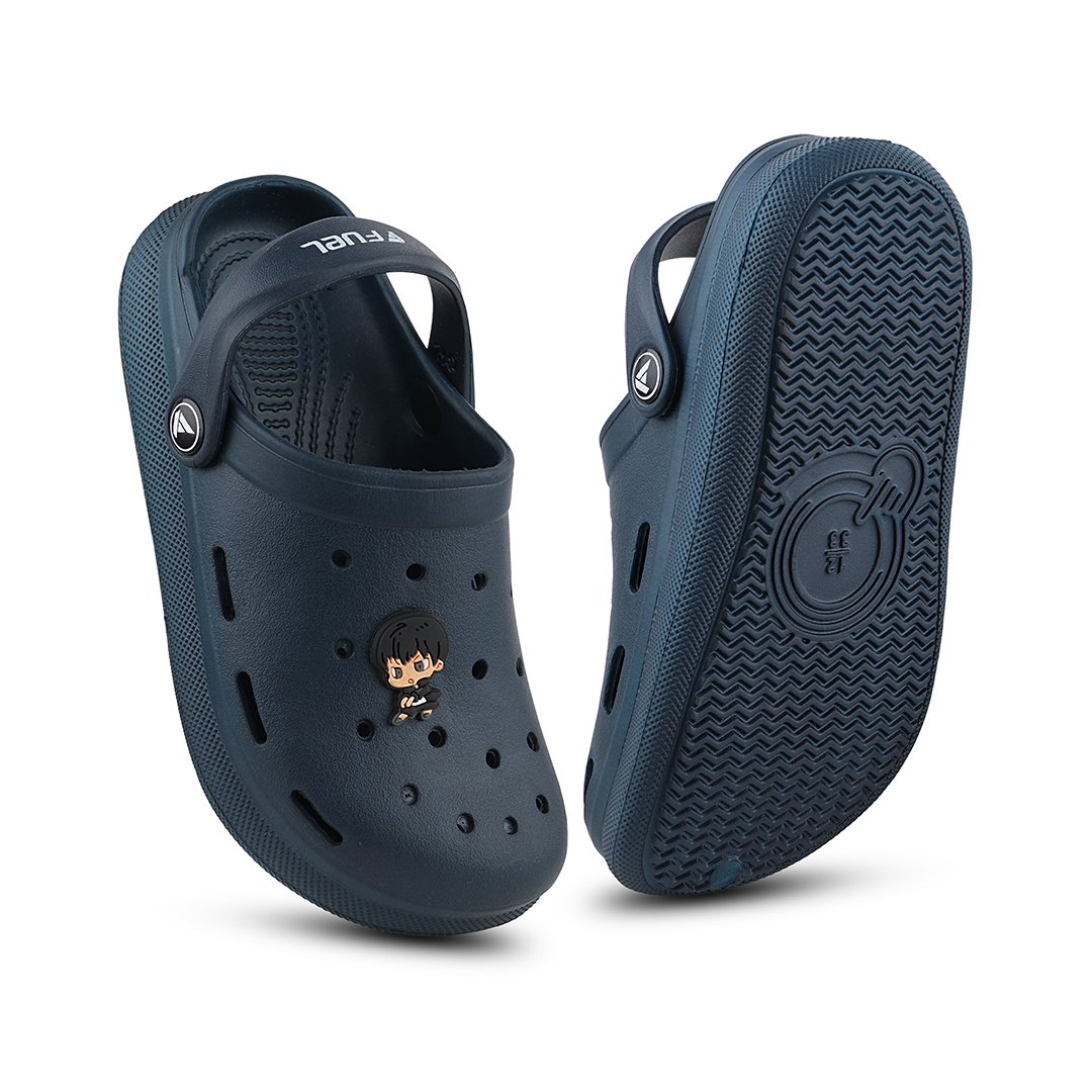 FUEL Hooper Clogs Slipper for 4-10 Years Boys/Girls (Navy)