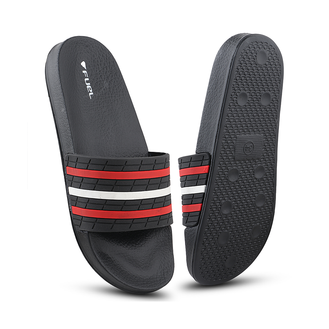 FUEL SLF-03 Kids Slippers (Red/Black)