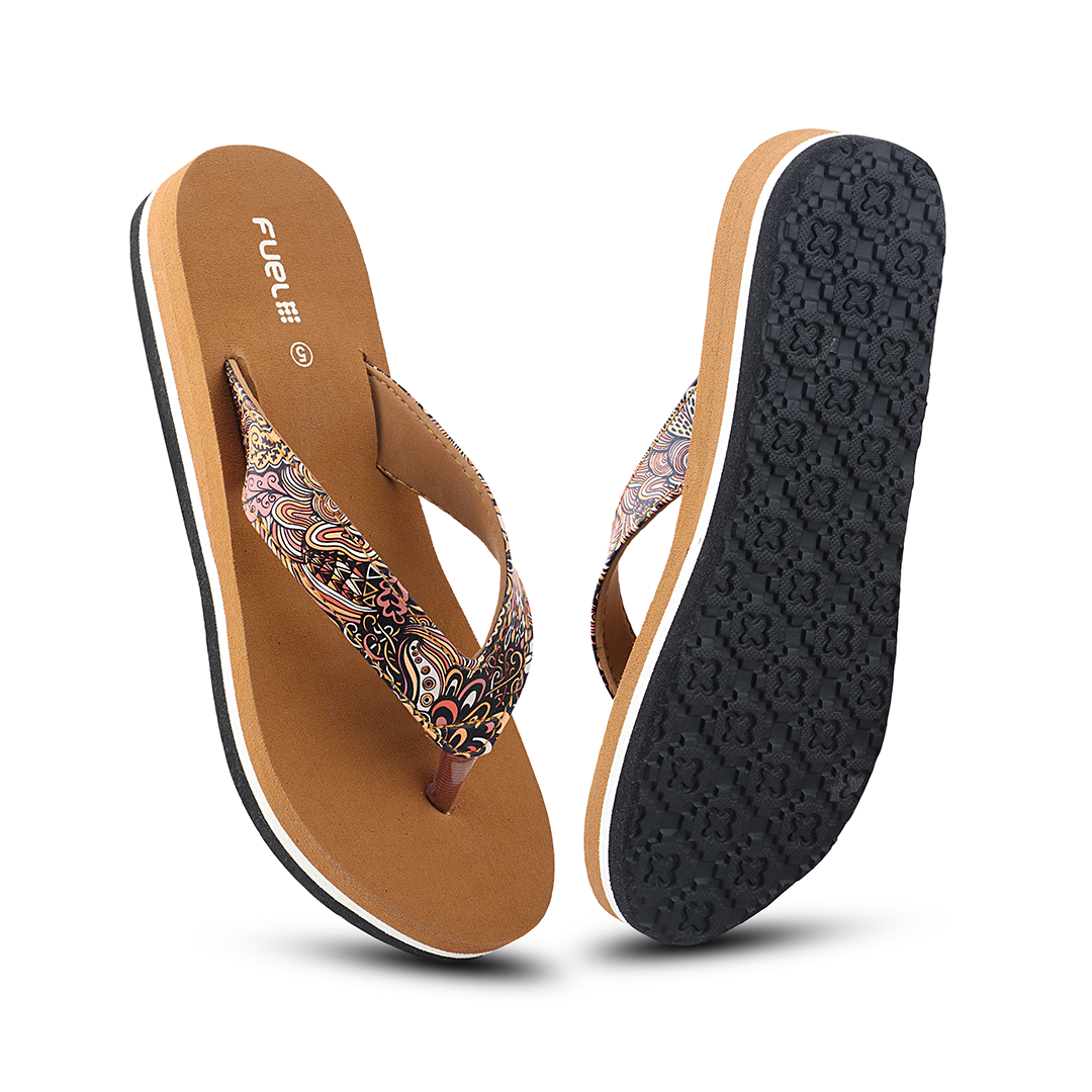 Fuel Comfortable Bela Slippers for Women's (Tan)