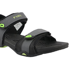 FUEL Vento-02 Comfortable & Light-weight Sandals For Men's (Grey-P.Green)