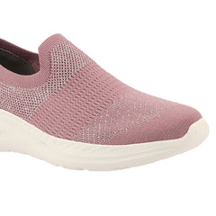 FUEL Sparkle Lightweight & Comfortable Casual Slip-On Daily Wear Sports Shoes for Women's (Mauve)