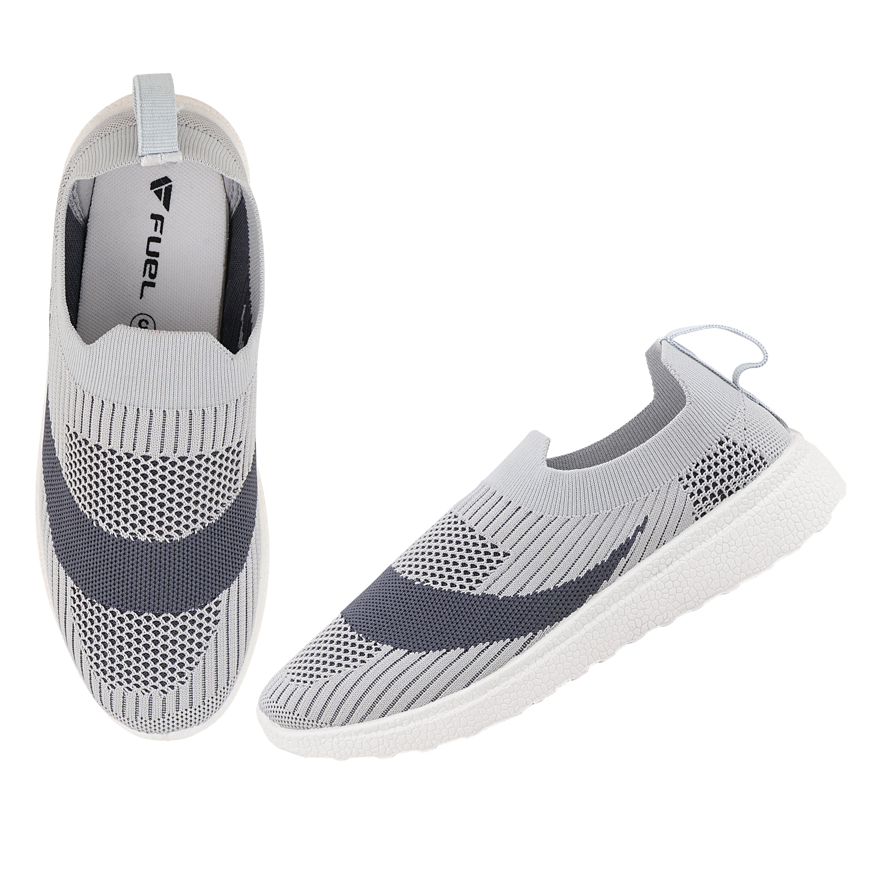 FUEL Wanda Lightweight | Breathable & Stylish Slip-On Casual Shoes for Women (GREY)