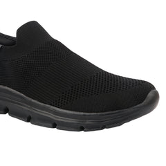 FUEL Flow Casual & Soft Cushioned Footbed Slip-On Sports Shoes For Men's (Black)
