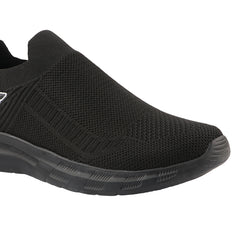 FUEL Flash Lightweight & Breathable Cushioned EVA Sole Slip-On Sports Shoes for Men's (Black)