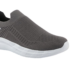FUEL Flash Lightweight & Breathable Cushioned EVA Sole Slip-On Sports Shoes for Men's (Grey)