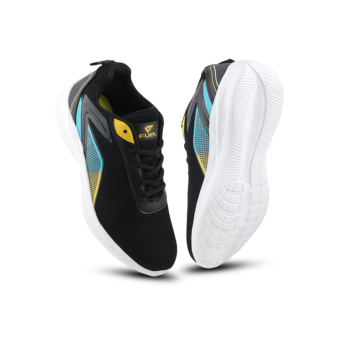 FUEL Rainbow Comfortable and light-weight Sports Shoes For Men (Black)