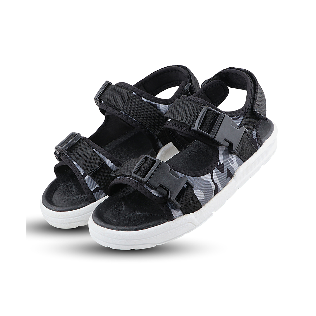 FUEL Phlox-02 Sandals For Men's (Black-Grey)