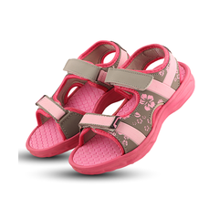 FUEL Zesty Open Toe Two Strap Sandals with Comfort Sole For Little Girls