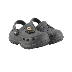 FUEL Poddle Cute & Lightweight EVA Slip-On Clogs for Kids (GREY)