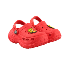 FUEL Poddle Cute & Lightweight EVA Slip-On Clogs for Kids (RED)