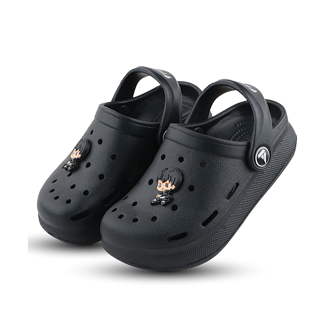 FUEL Hooper Clogs Slipper for 4-10 Years Boys/Girls (Black)