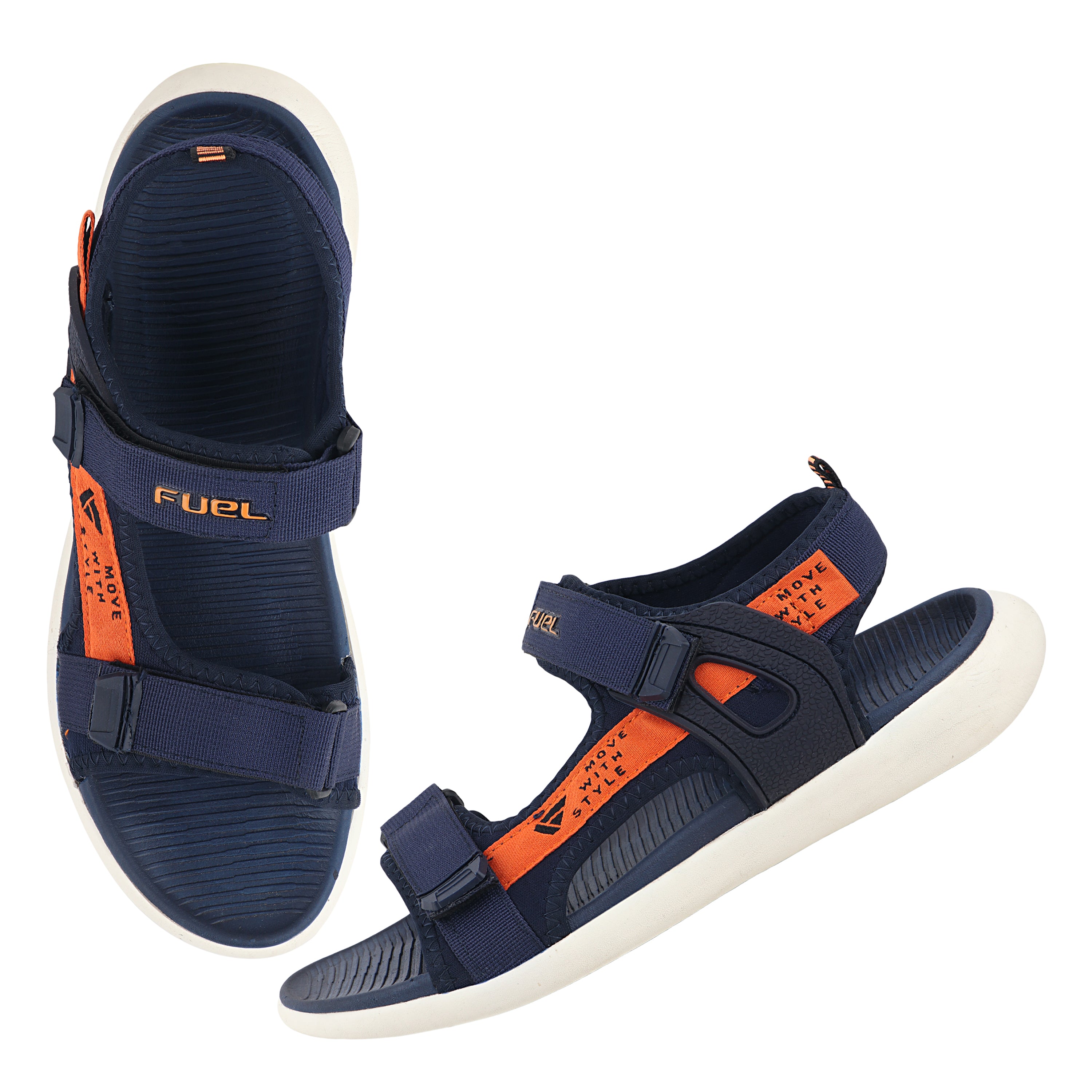 Fuel Power-02 Sandals For Men's (Navy-Orange)