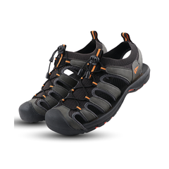 FUEL Kiger Protective Toe Cap Sports Sandals for Men (Grey)
